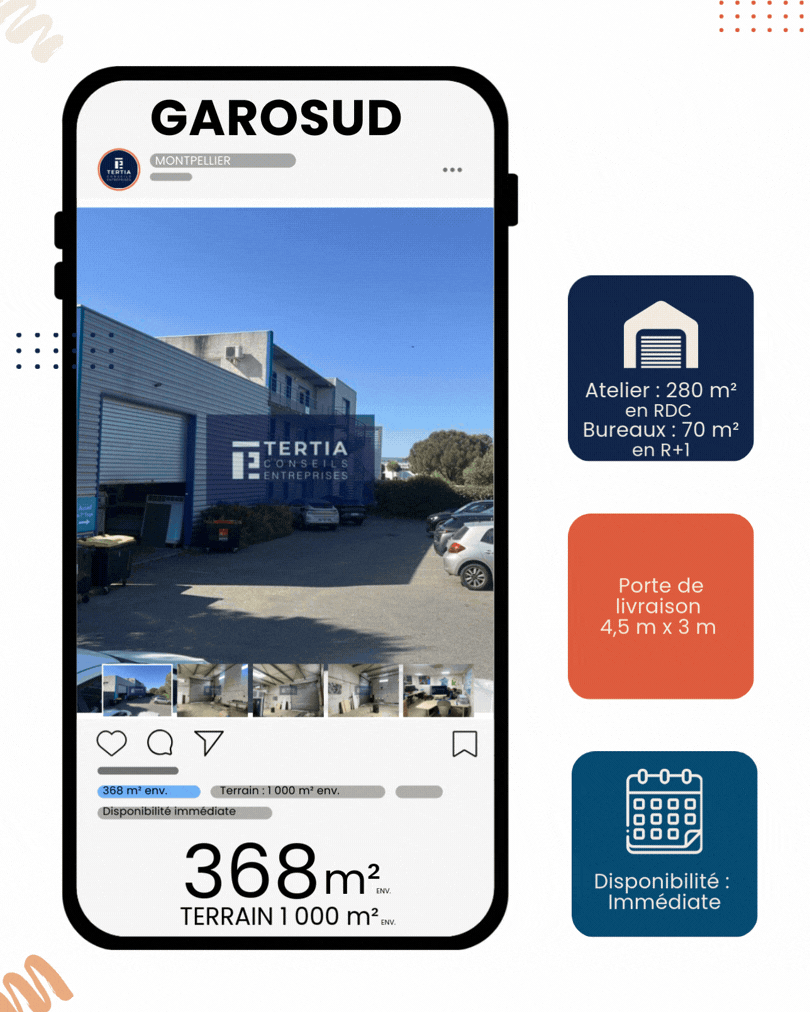 ZAC de Garosud – Montpellier -  Locaux d’activités disponibles