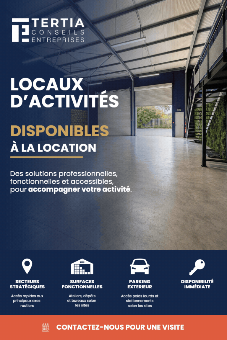 Sélection de locaux d'activités disponibles à la location 